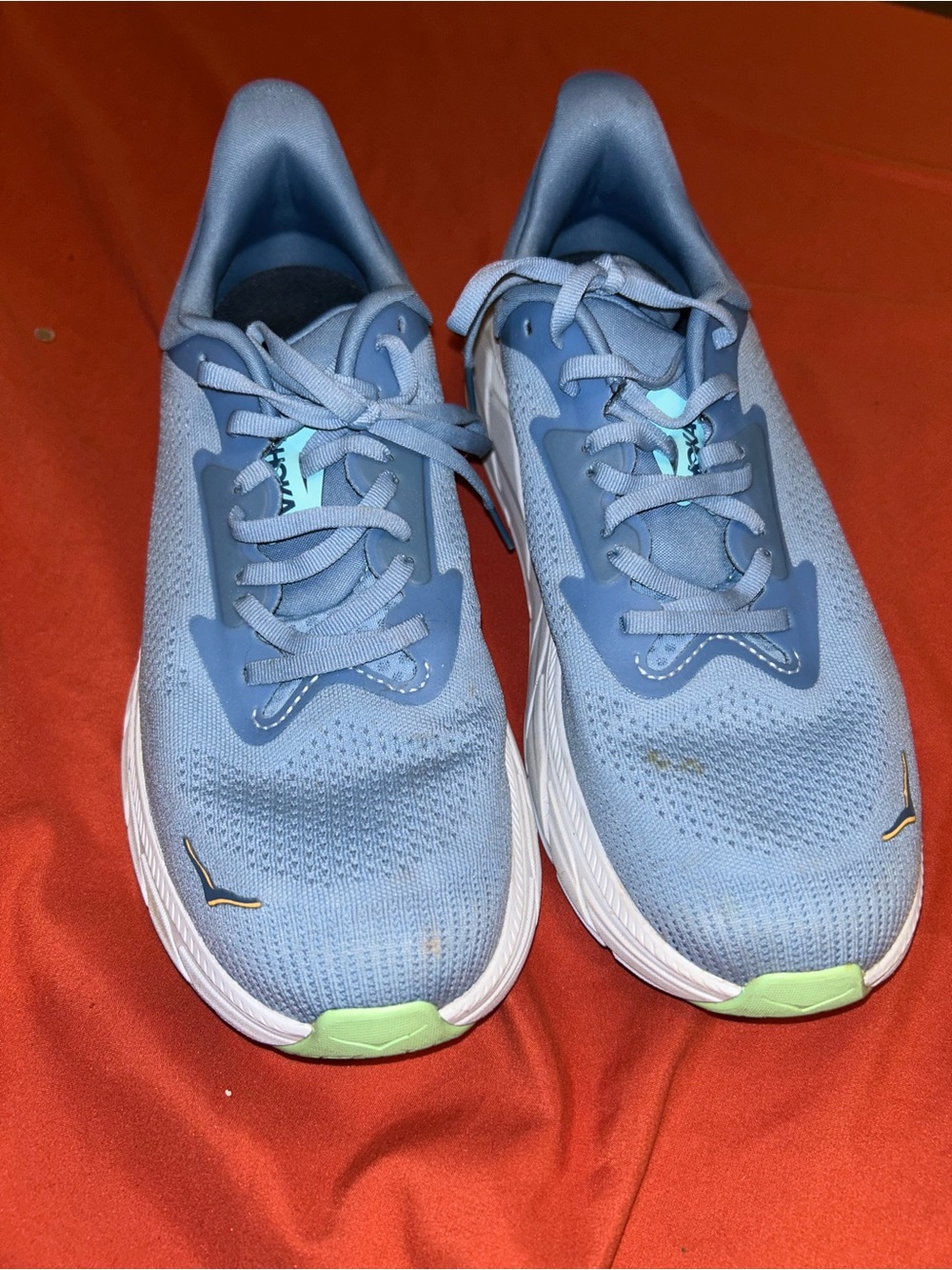 Hoka arahi light Blue Running Sneakers with Mint Accents